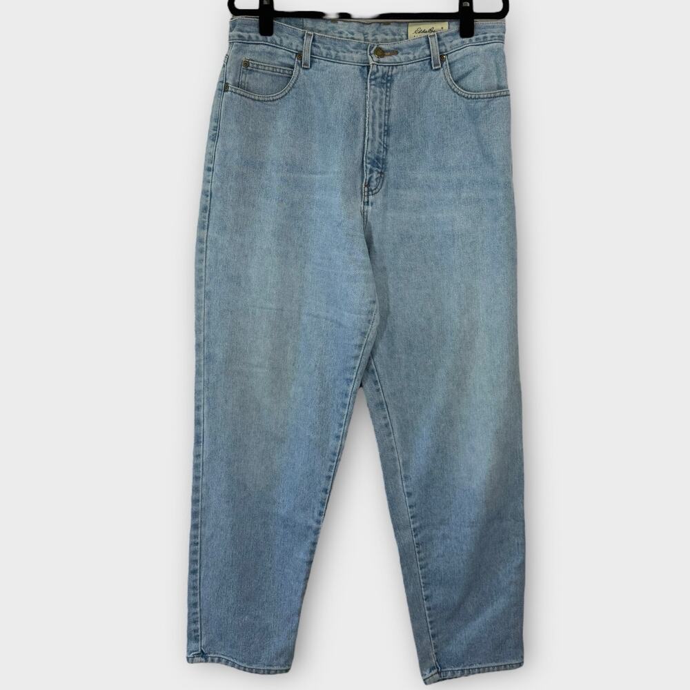 Vintage Eddie Bauer light wash jeans woman's size 16 high rise straight leg